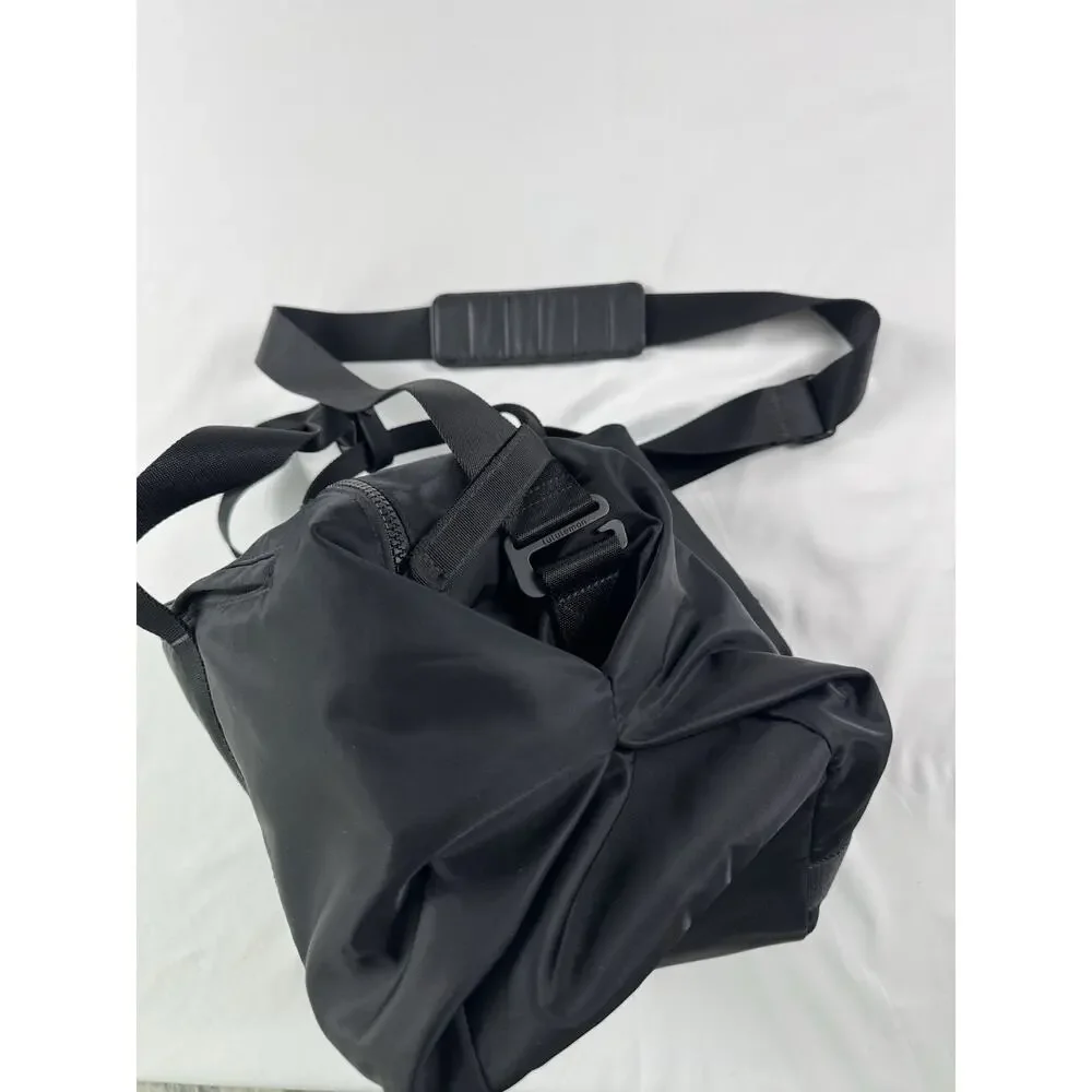 Lululemon Gym Duffle Bag Black Crossbody Double Handle
